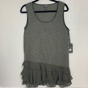 Fluent Life Olive Tunic Mini Dress Size M